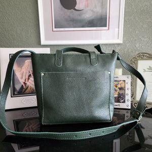 Portland Leather Mini Crossbody Zip - Forest